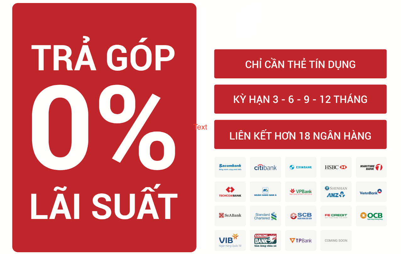 trả góp 0%